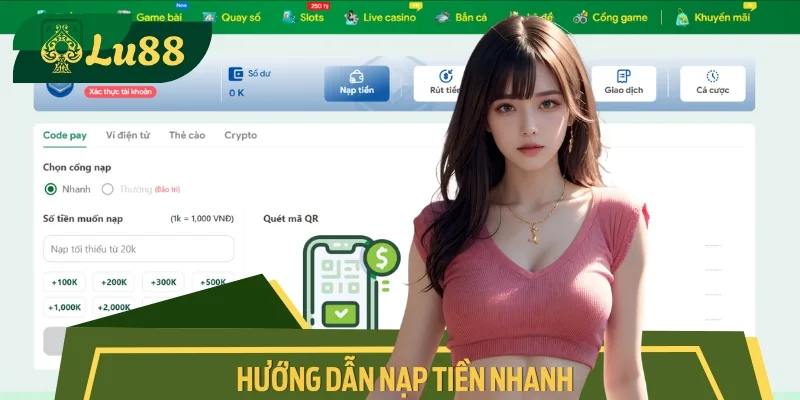 Nạp tiền tiện lợi, hỗ trợ nhiều phương thức thanh toán phổ biến tại Việt Nam